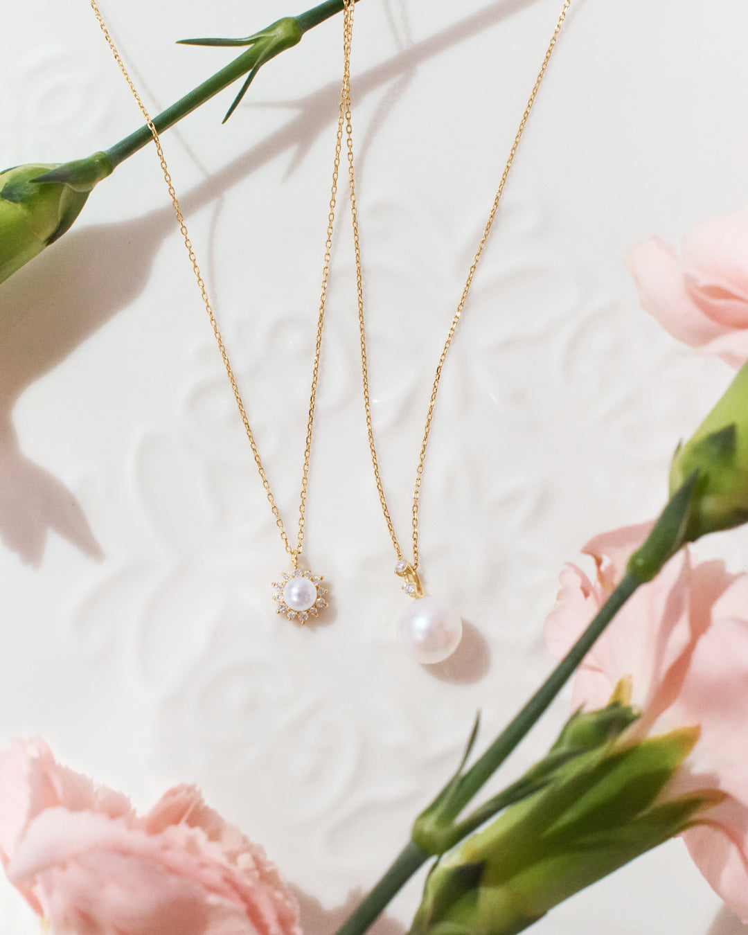 NAIA | Pearl with Lab Grown Diamond Accent Necklace