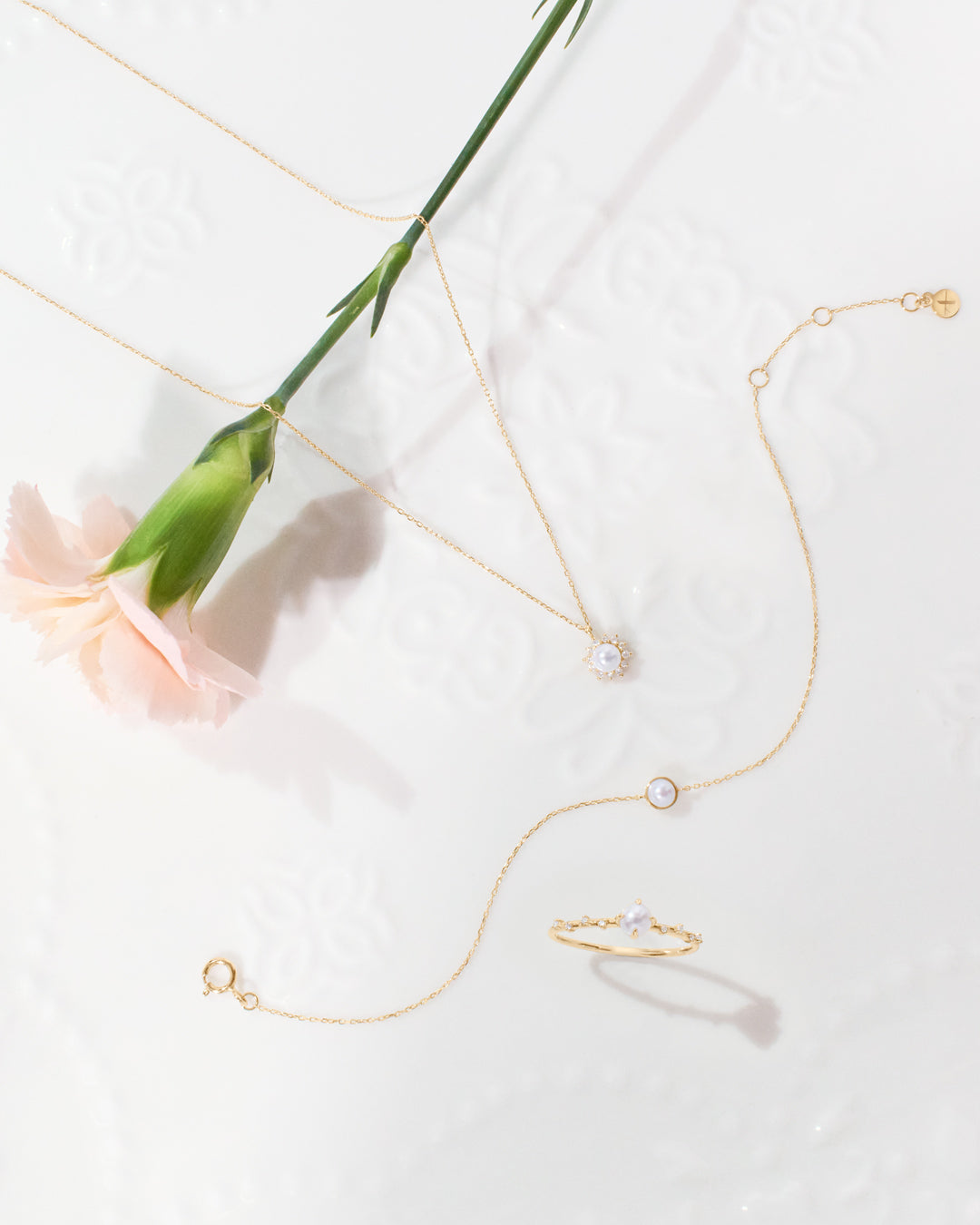 LISETTE |  Pearl with Lab Grown Diamond Accent Necklace
