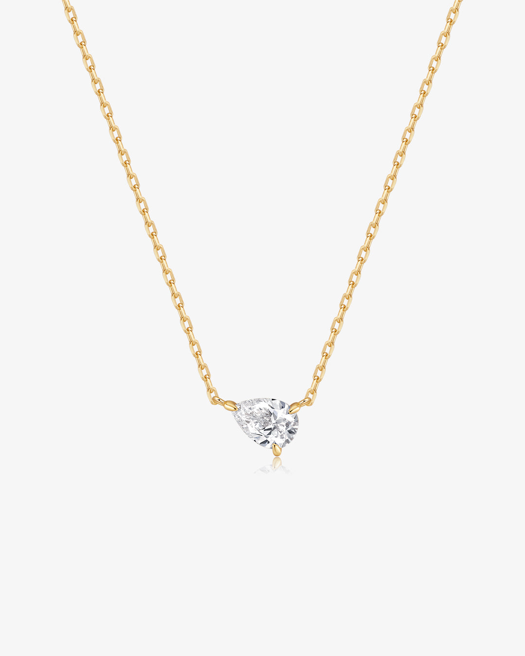 Solitaire Pear Lab Grown Diamond Necklace