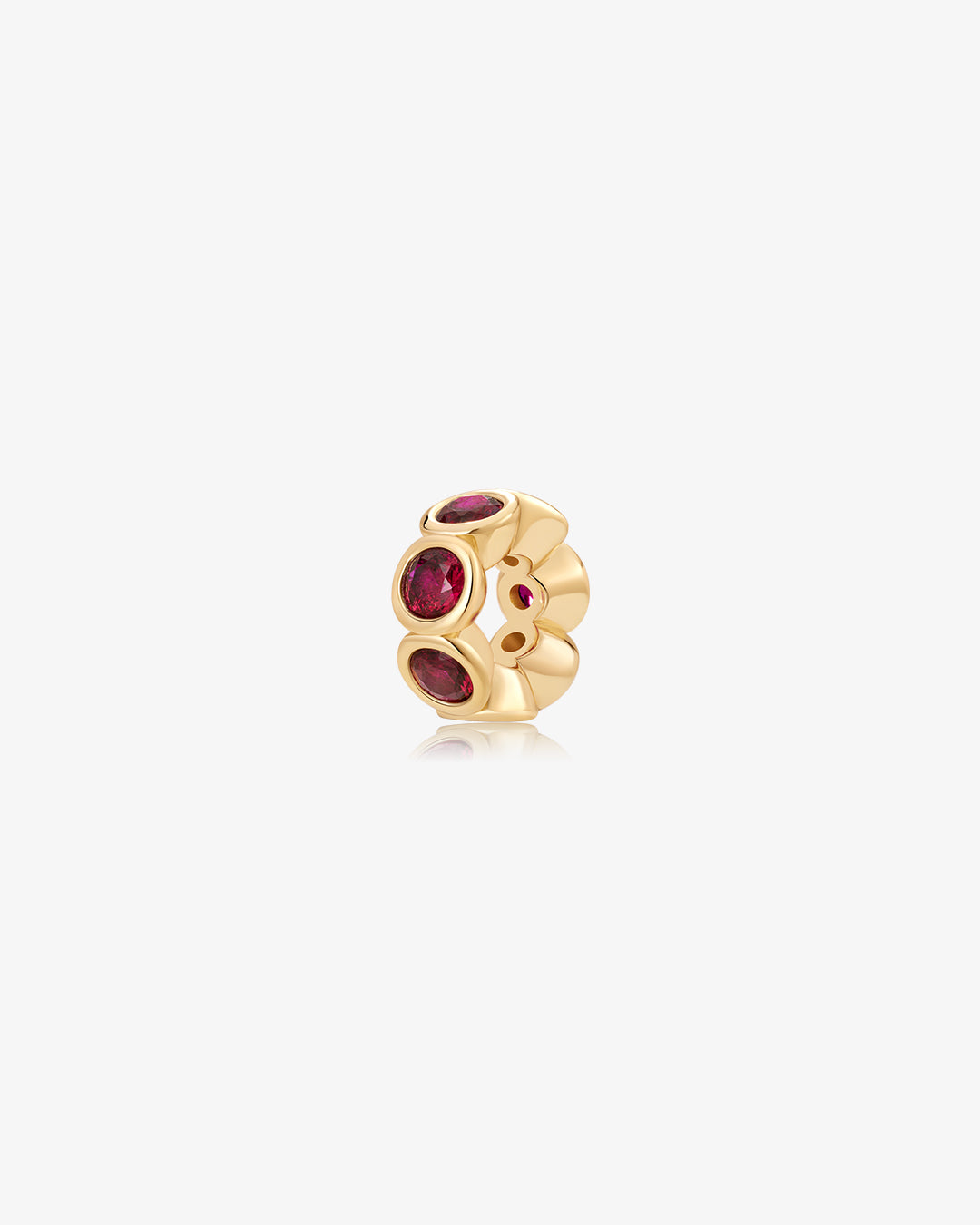 Bezel-Set Gemstone Bangle Charm