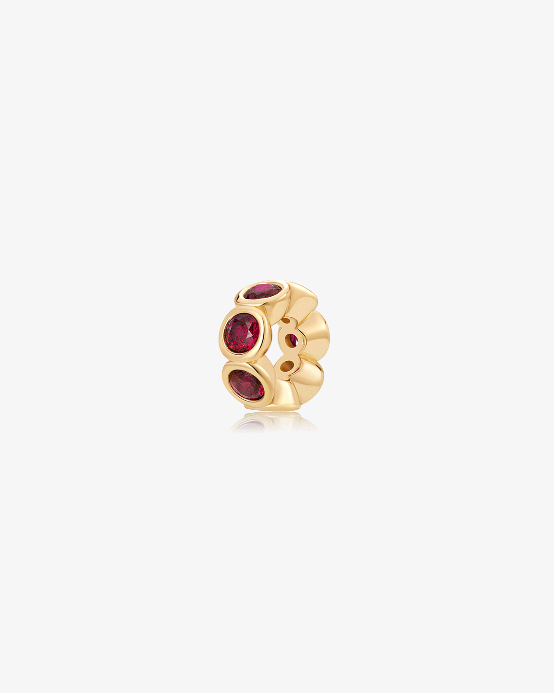 Bezel-Set Gemstone Bangle Charm