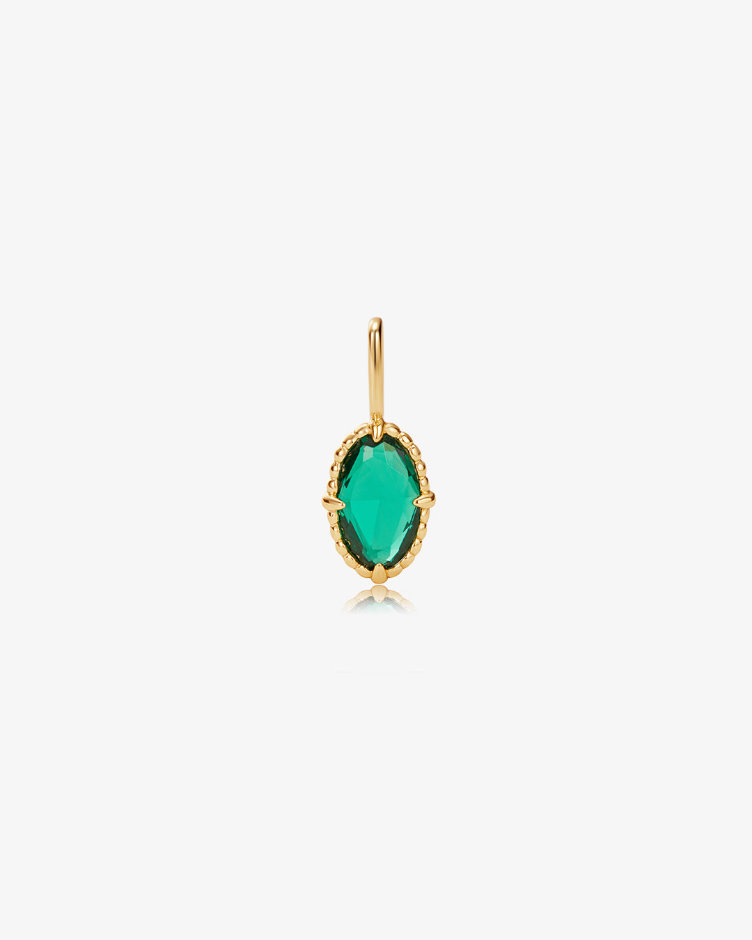 Lab Grown Emerald Necklace Charm
