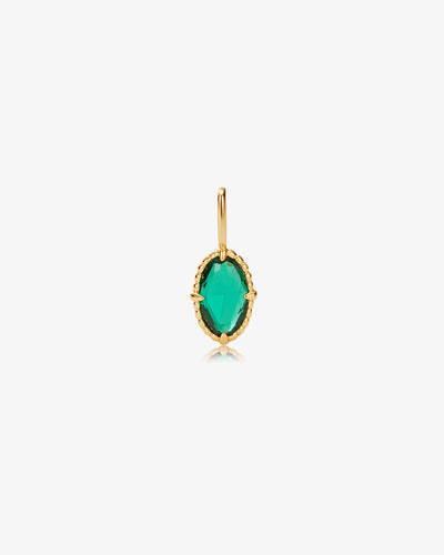 Lab Grown Emerald Necklace Charm