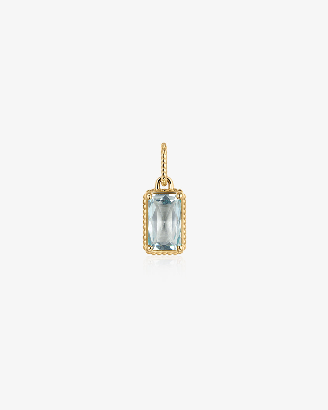 Lab Grown Aquamarine Necklace Charm