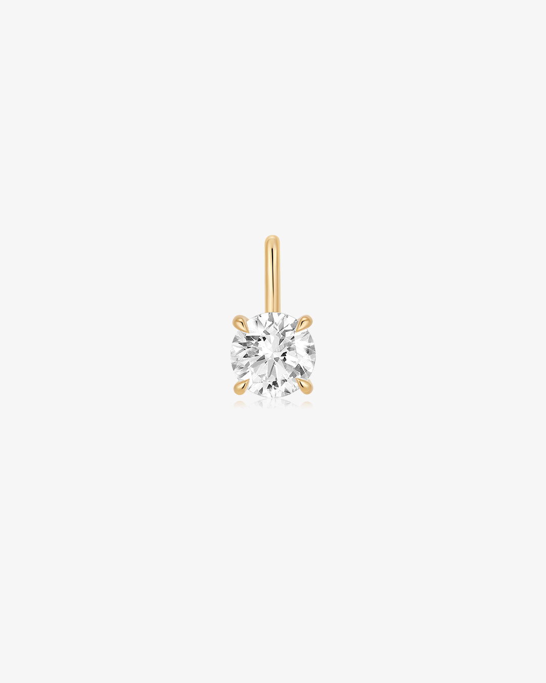 Round Lab Grown Diamond Necklace Charm