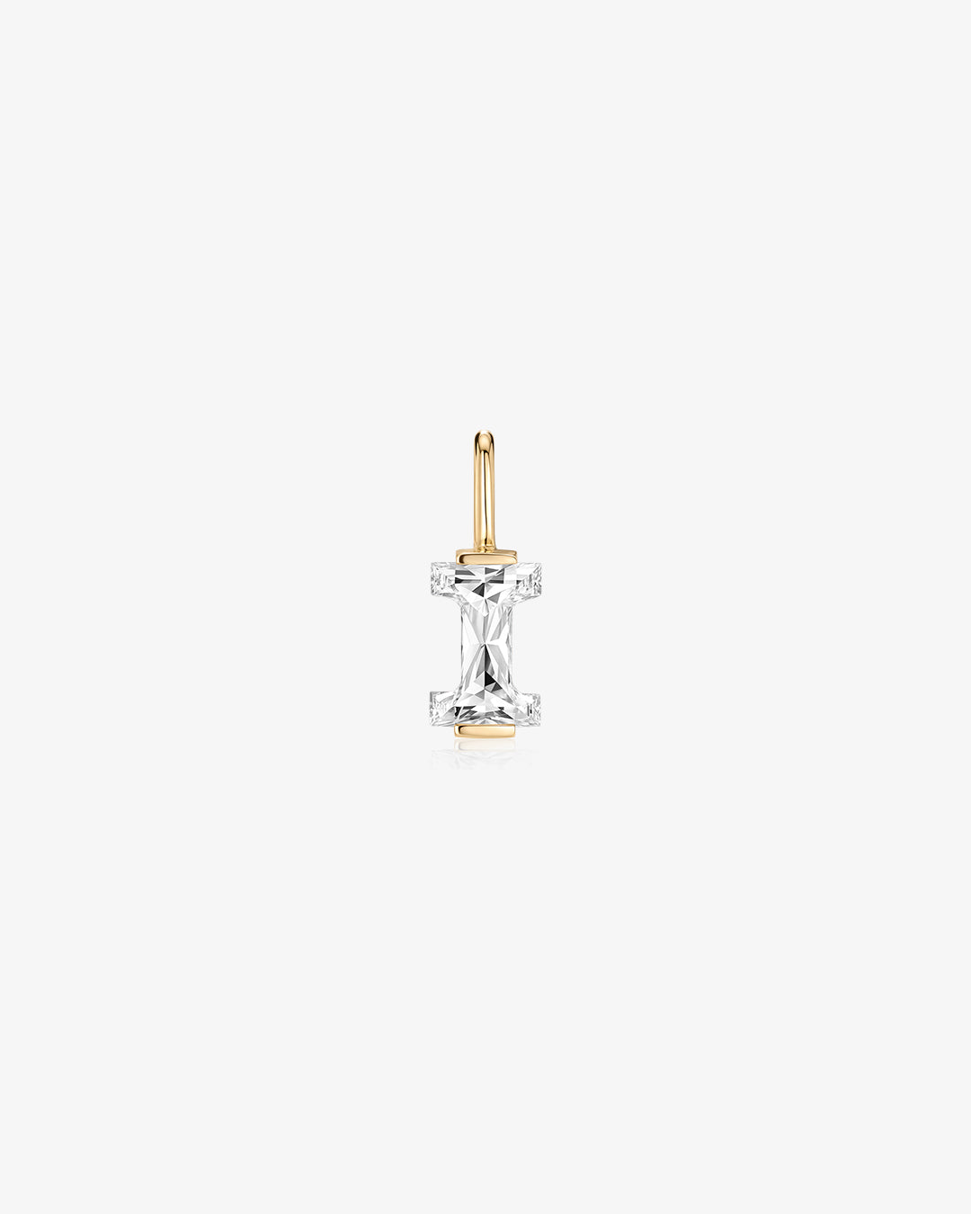 14K Gold Initial Lab-Grown Diamond Charm