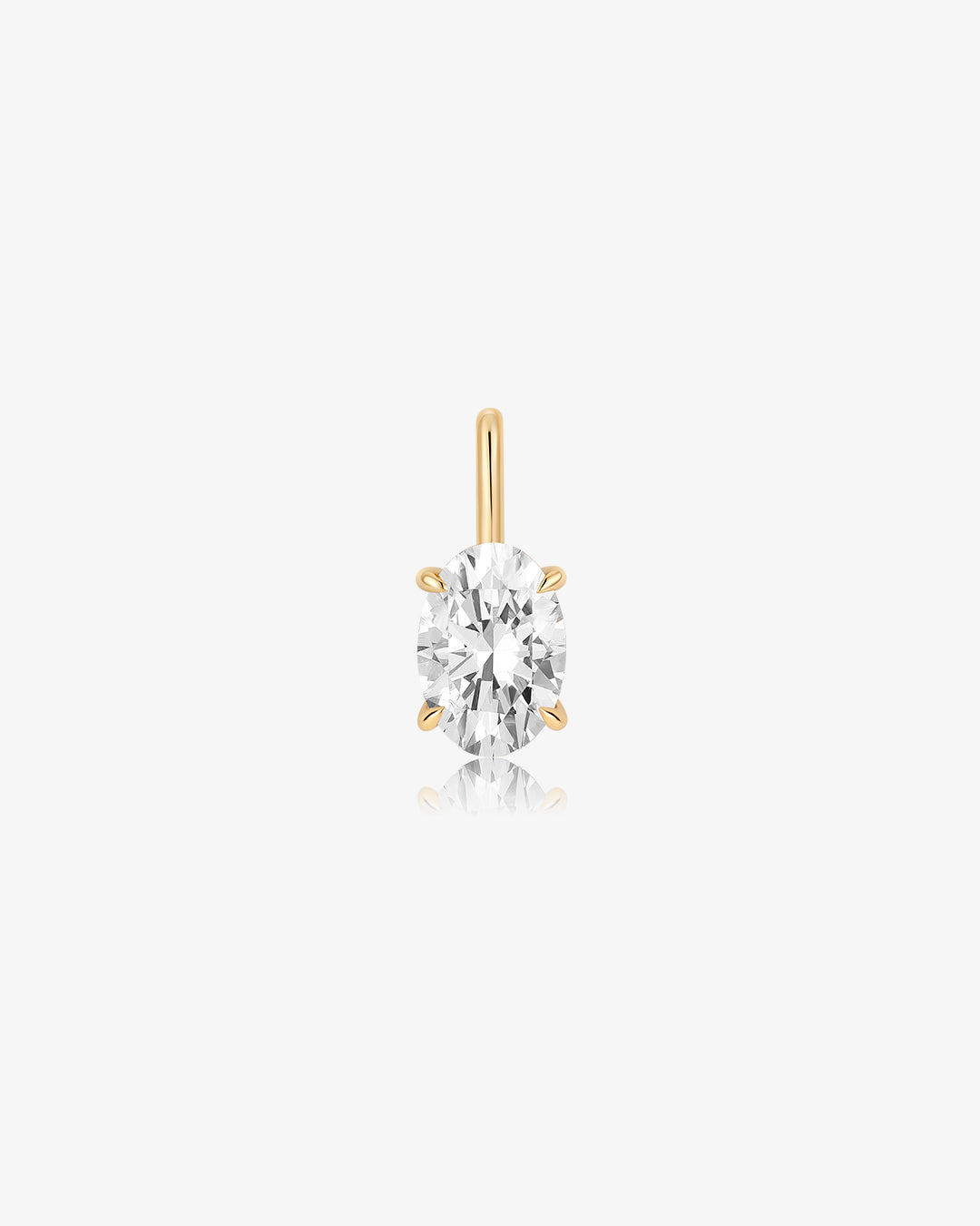 Oval Lab Grown Diamond Necklace Charm