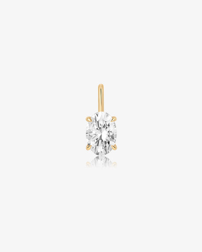 Oval Lab Grown Diamond Necklace Charm (1.25 ct. tw.)