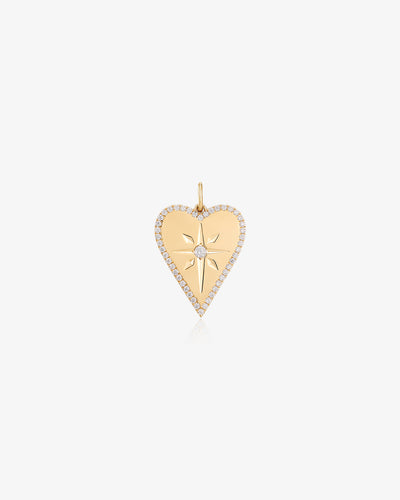 Celestial Heart Lab Diamond Necklace Charm