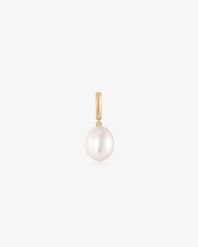 Oval Pearl Necklace Charm
