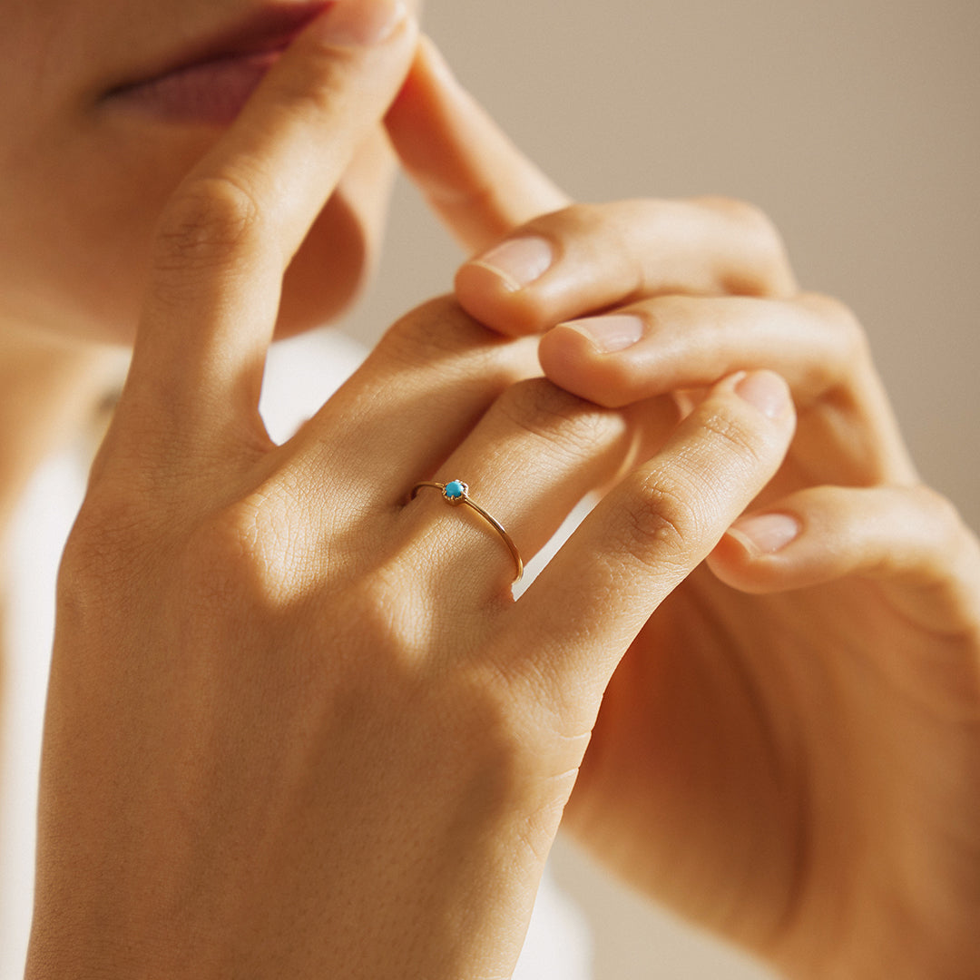 AMINA | Turquoise Solitaire Ring