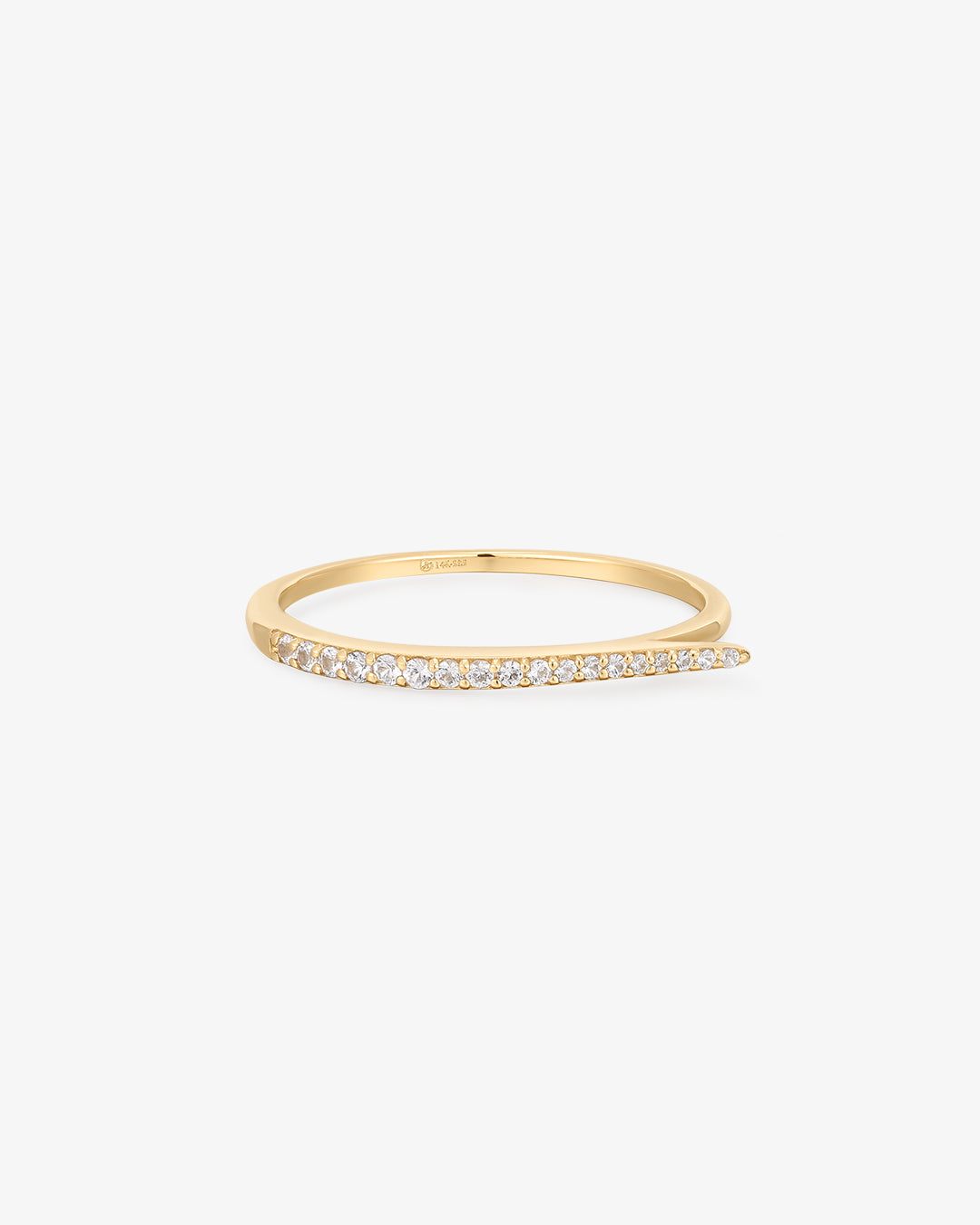 JAGGER | White Sapphire Curved Ring