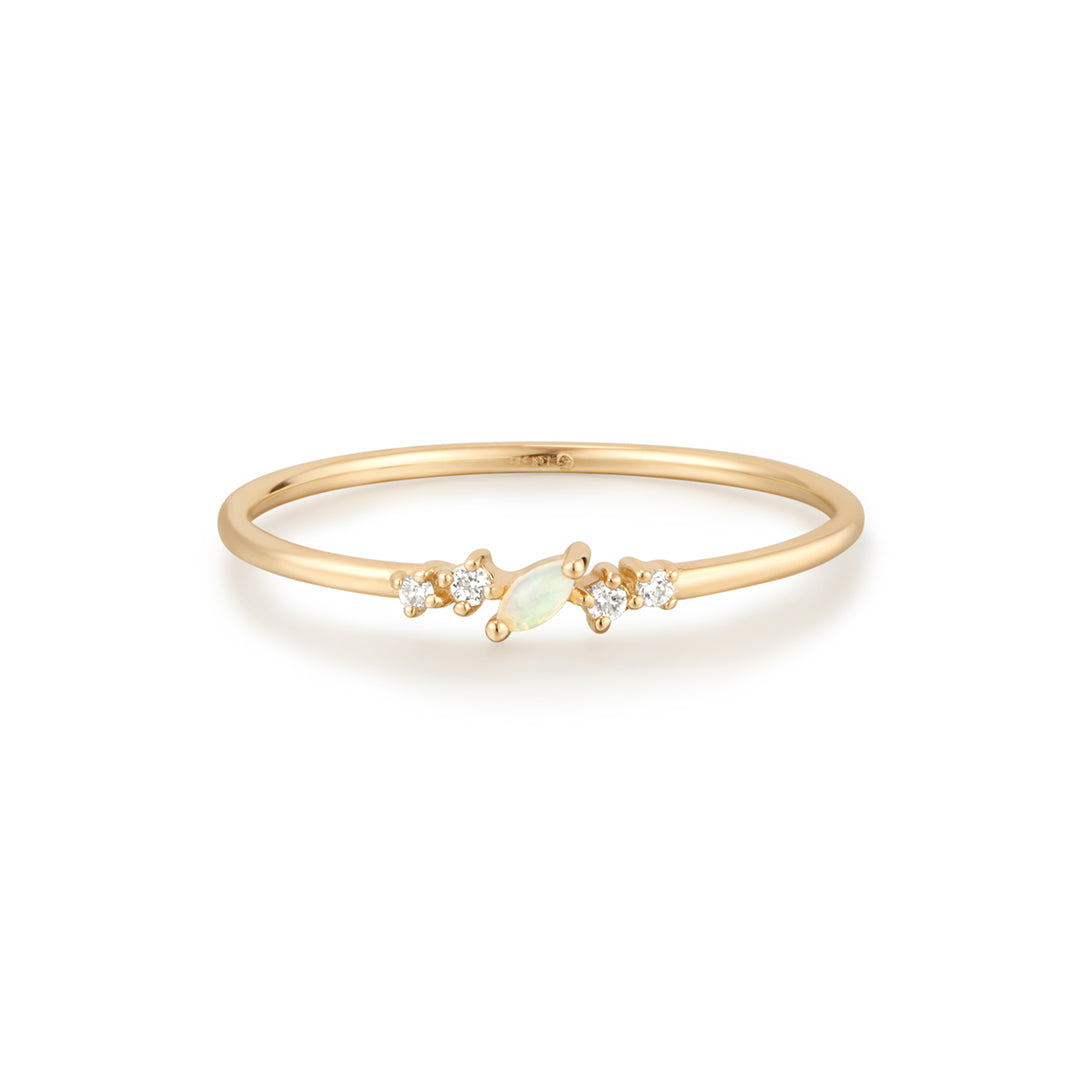 ZEPHYR | Opal and Lab Grown Diamond Ring