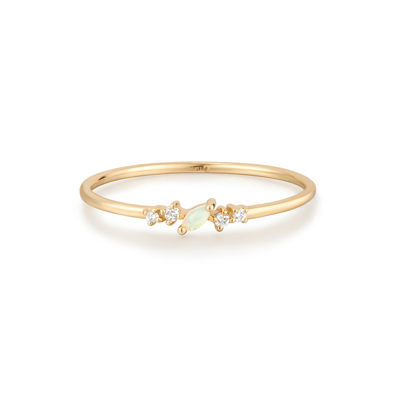 ZEPHYR | Opal and Lab-Grown Diamond Ring