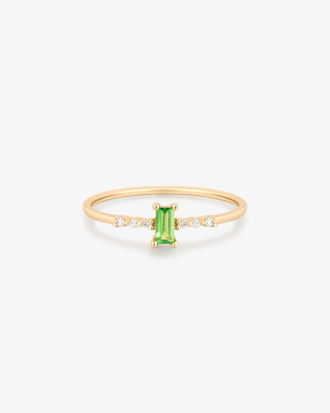 JOVIE | Tsavorite and Lab Grown Diamond Ring