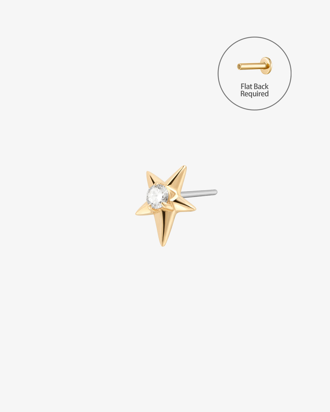 STARLING | Starburst LGD Threadless Flatback Earring