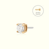 REESE | Lab Grown Diamond Threadless Flatback Earring