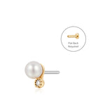 NORAH | Pearl Threadless Flatback Earring