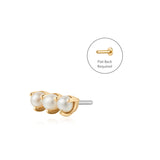 KYNSLEE | Triple Pearl Threadless Flatback Earring