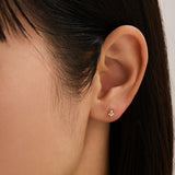 ROSE | Triple Lab Grown Diamond Threadless Flatback Earring