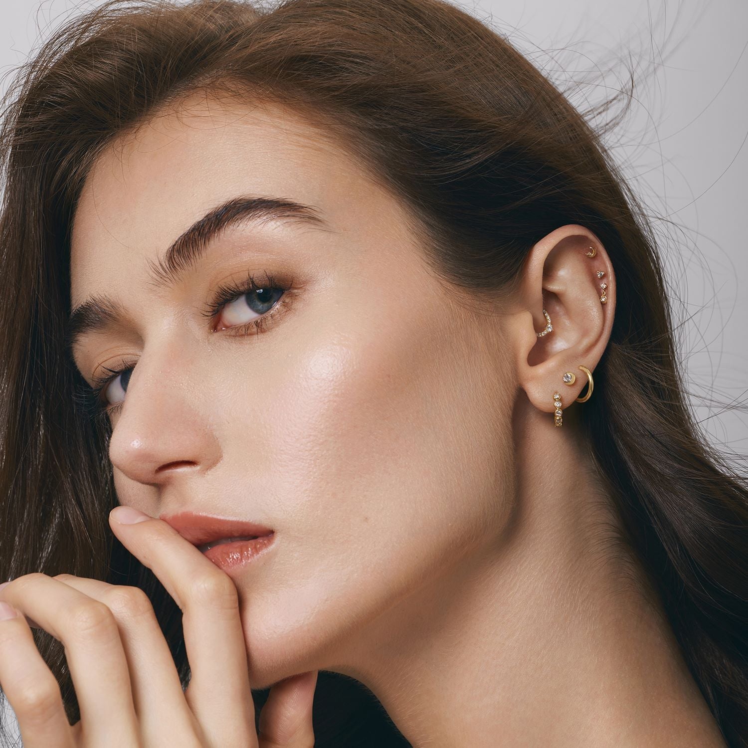 ORION | Bezel Lab Grown Diamond Huggie