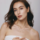 LIORA | Half Moon Lab Grown Diamond Threaded with Flatback