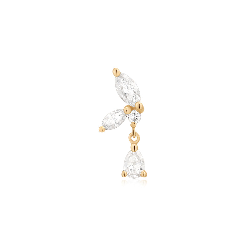 LEONA | Marquise Dangle Lab Grown Diamond Threadless Flatback Earring