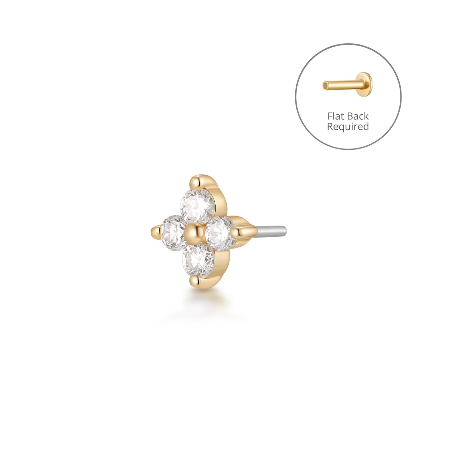 CAPELLA | Mini Pointed Star Threadless Flatback Earring