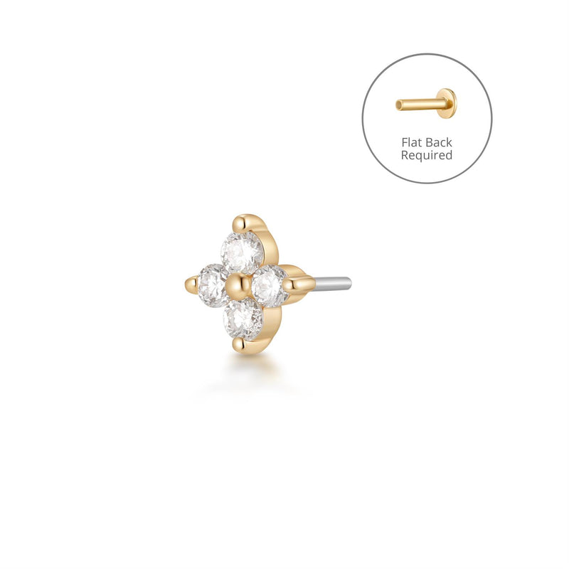 CAPELLA | Mini Pointed Star Threadless Flatback Earring