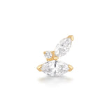 ARTEMIS | Marquise Lab Grown Diamond Threadless Flatback Earring