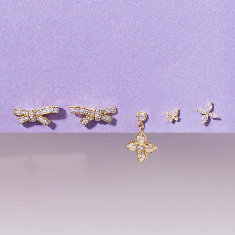 TESS | Lab Grown Diamond Bow Pair Stud Earrings