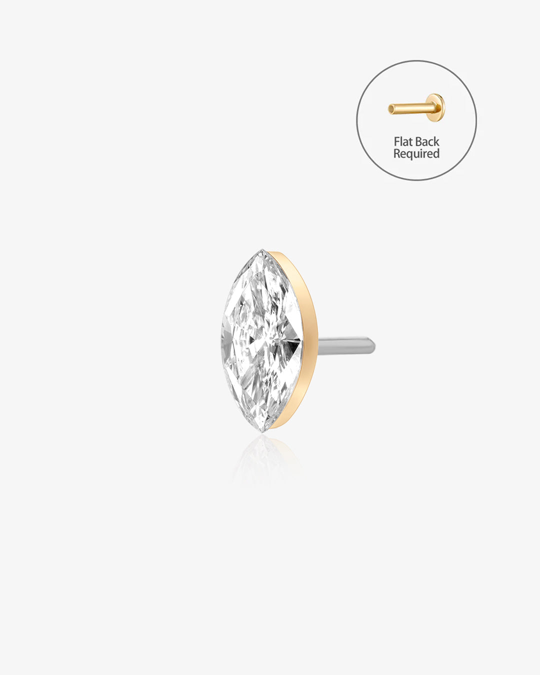 Marquise Lab-Grown Diamond Threadless End