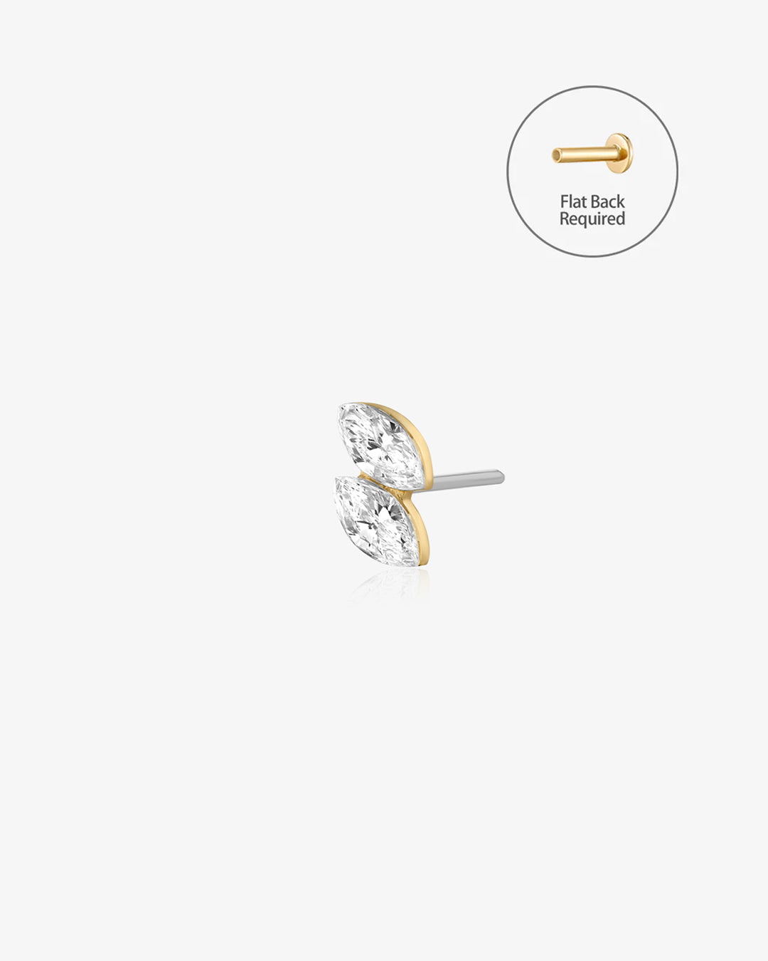 Marquise Duo Lab-Grown Diamond Threadless End