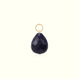 14K Solid Gold Crystal Charm Necklace for healing