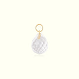 14K Solid Gold Crystal Charm Necklace for healing