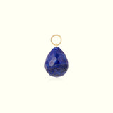 14K Solid Gold Crystal Charm Necklace for healing
