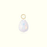 14K Solid Gold Crystal Charm Necklace for healing