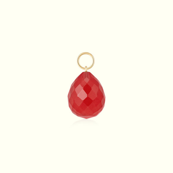 14K Solid Gold Crystal Charm for healing
