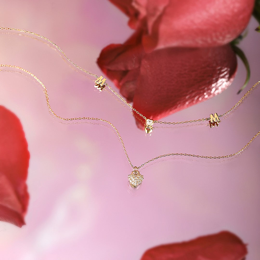 BELLA | Diamond Heart Pendant Necklace