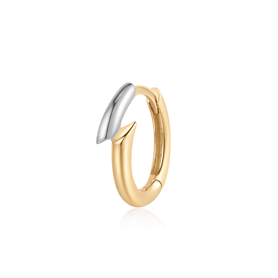 DICARRO | Two-Tone Geometric Huggie Earring