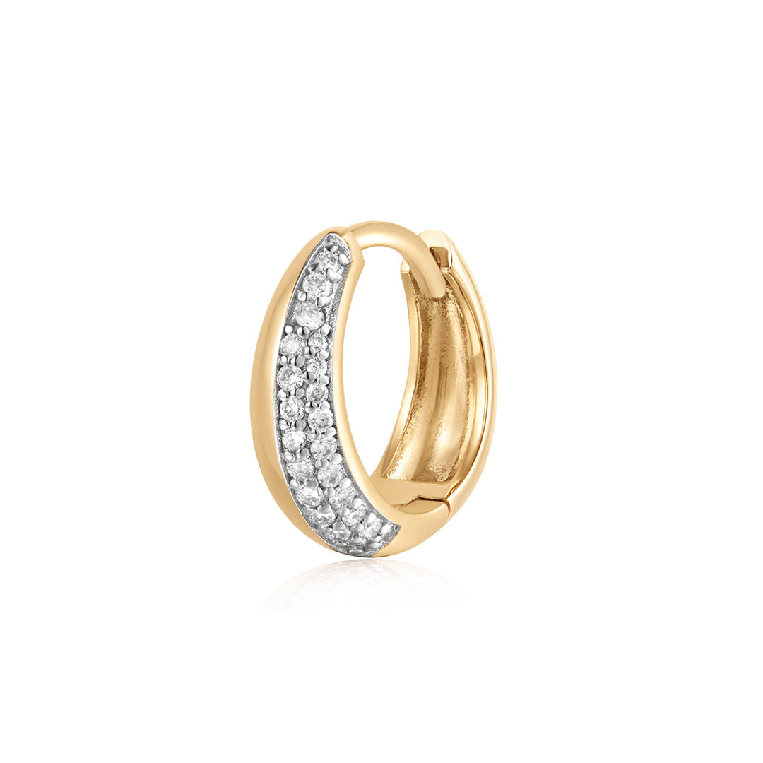 GILEA | Two-Tone Pave Lab Grown Diamond Huggie