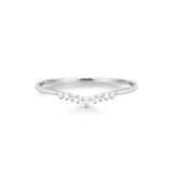 White Gold FROST | Curved Diamond Ring
