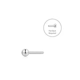 SPHERE | 2MM Round Threadless Flatback Earring