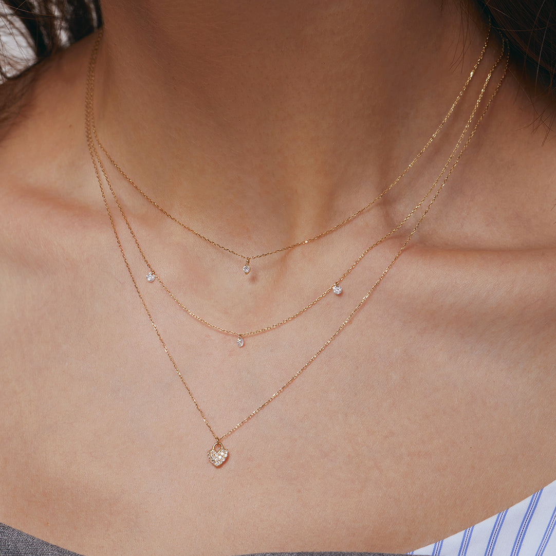 BELLA | Diamond Heart Pendant Necklace