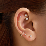 TRISTA | Opal Solitaire Threadless Flatback Earring