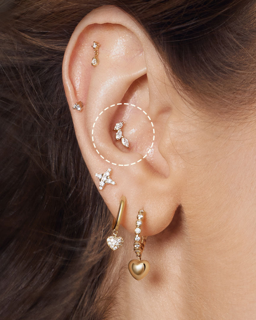 BRIAR | Triple Marquise Lab Grown Diamond Threaded with Flatback