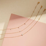 Diamond & Heart Bracelet Set