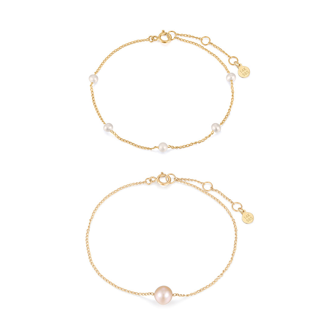 Dual Pearl Bracelet Set