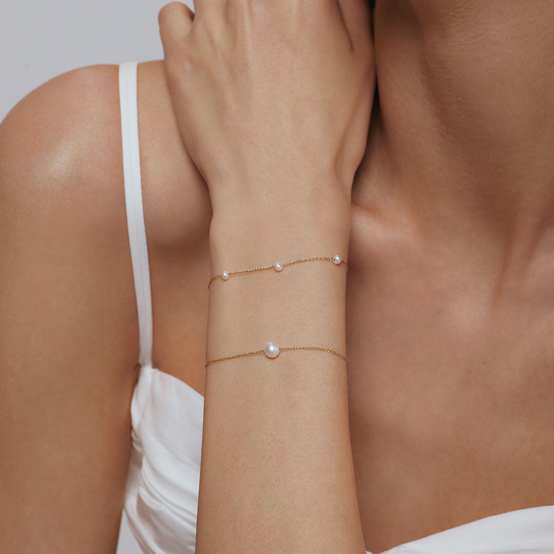 Dual Pearl Bracelet Set
