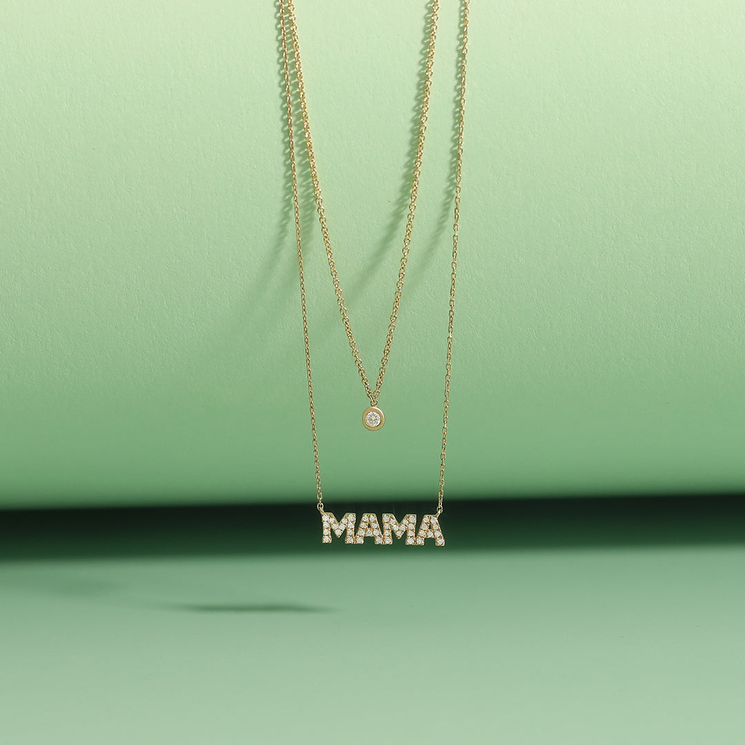BRIA | Diamond Solitaire Pendant Necklace